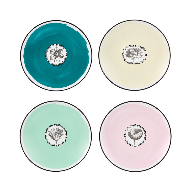 Vista Alegre | Christian Lacroix - Herbariae Set 4 Dessert Plates