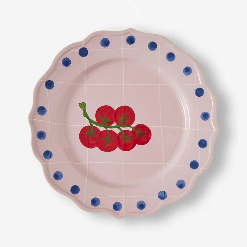 Bitossi Home | Quadri Round Platter - Rosa