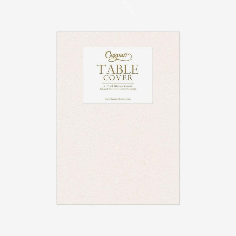 Caspari | Paper Linen Solid Tablecover - Ivory