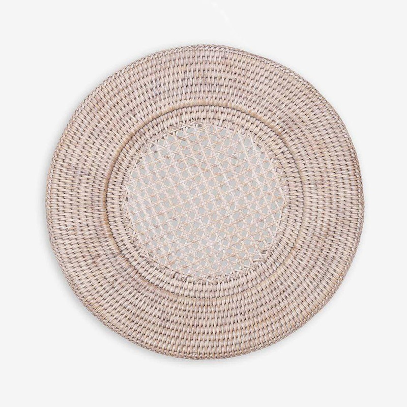 Caspari | Rattan Round Charger Plate