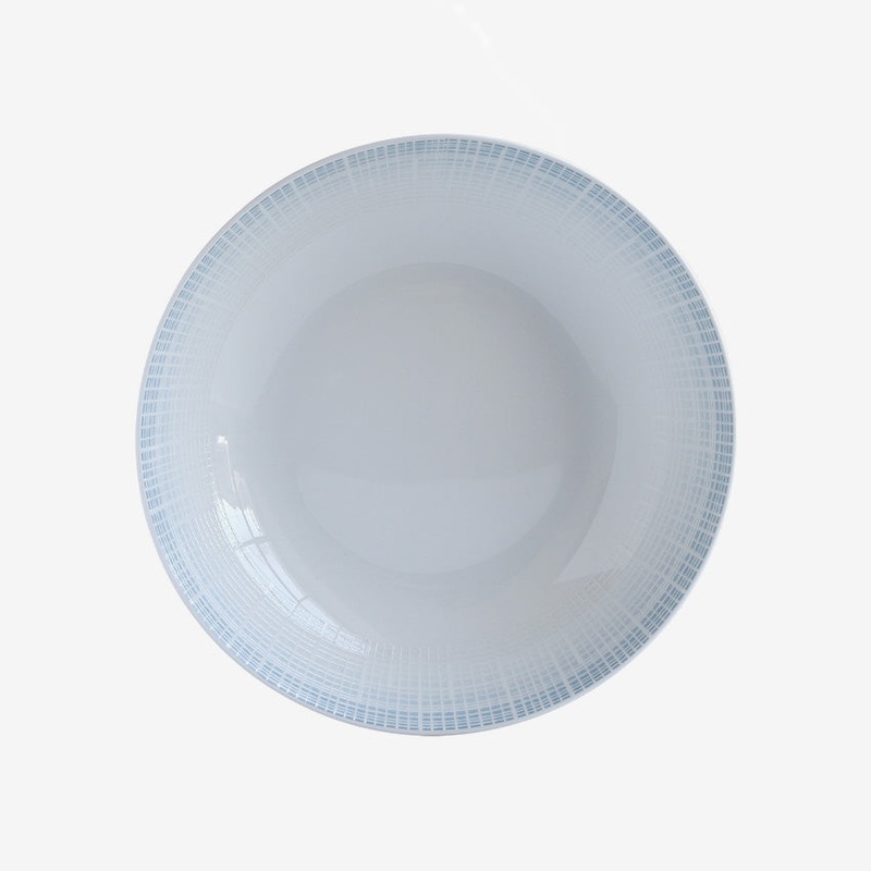 Bernardaud | Saphir Coupe Soup Bowl/Plate - White & Turquoise