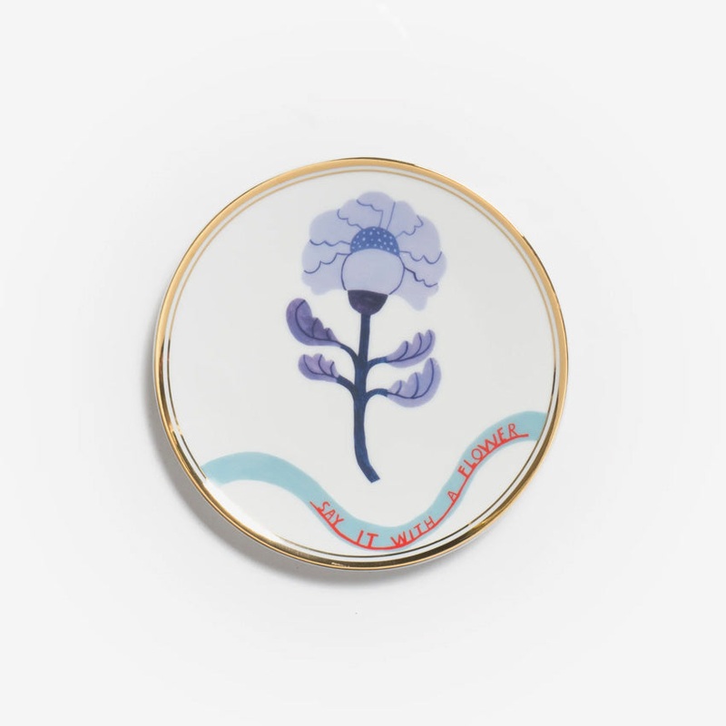 Bitossi Home | Botanica Say It With A Flower Plate - Violet