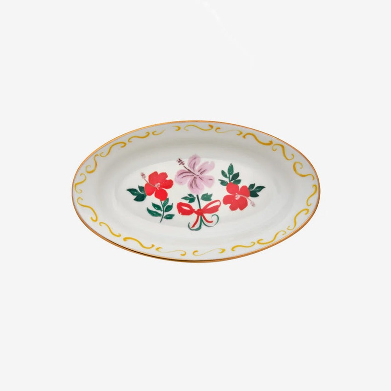 Bitossi Home | Con Amore Oval Tray - Fiore Fiocco