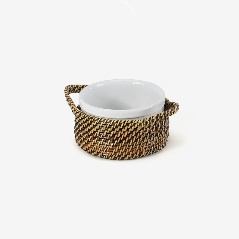 Calaisio | Round Souffl Baskets with Stoneware Dish
