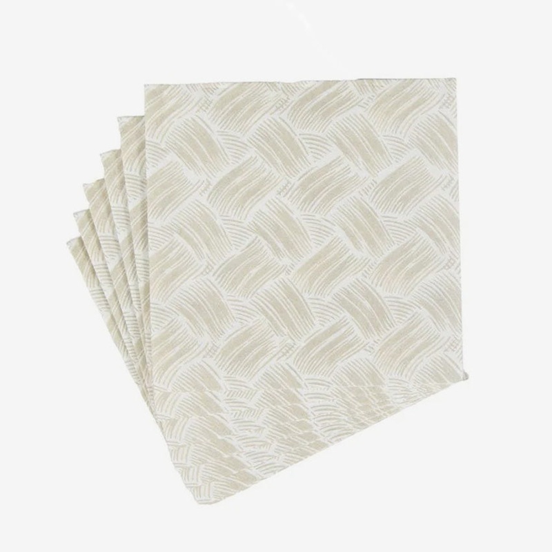 Caspari | Basketry Paper Linen Napkin