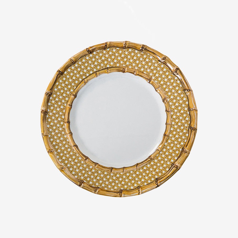 Juliska | Bamboo Caning Melamine Plate - Natural
