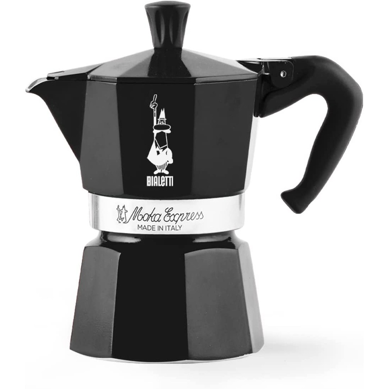 Bialetti Moka Express Stovetop Espresso Maker 6 Cups - Black