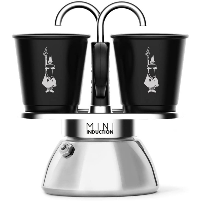 Bialetti Set Mini Express Induction 2 Cups plus 2 Bicchierini - Black