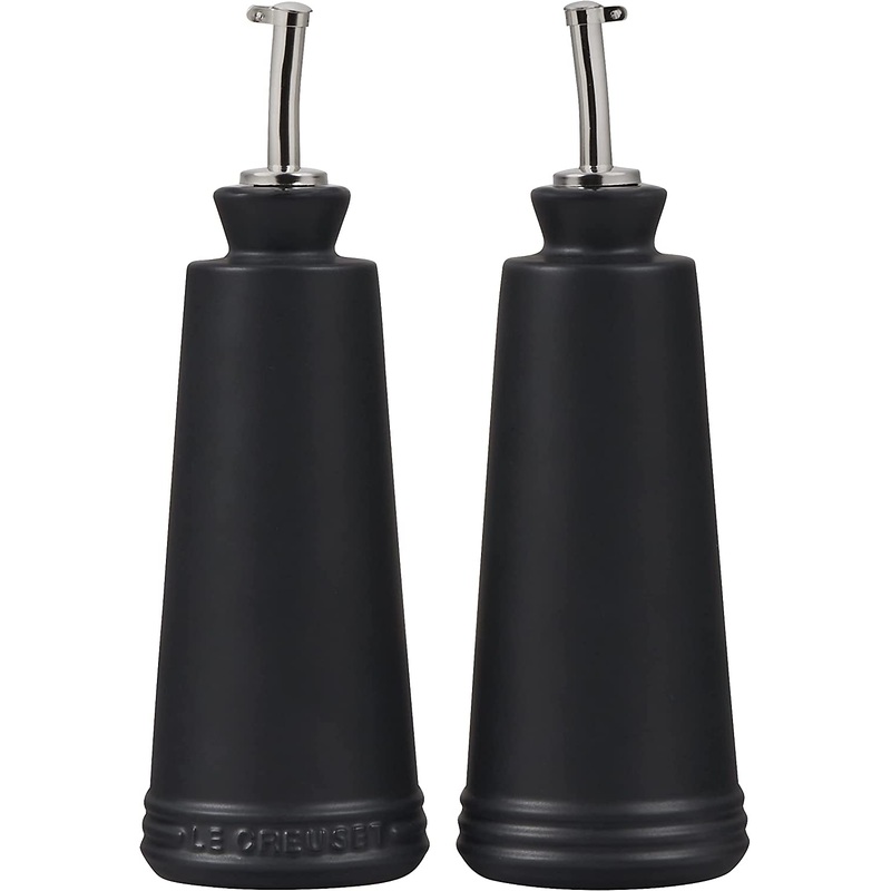 Le Creuset 10 oz. Signature  Oil & Vinegar Set - Licorice