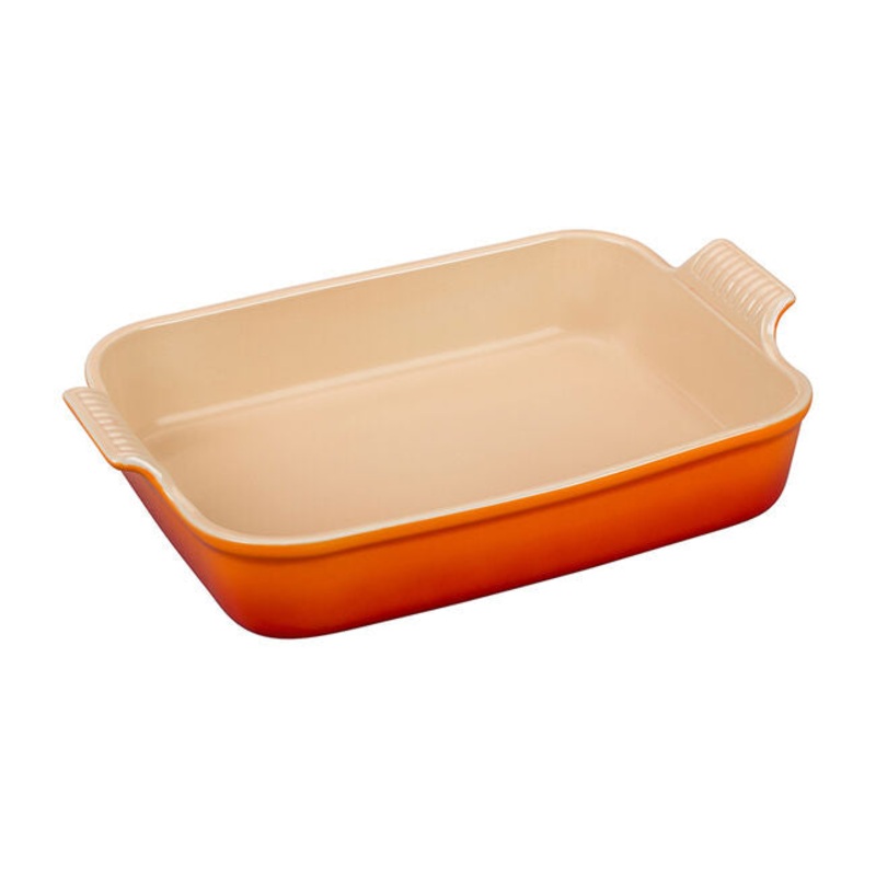 Le Creuset 4 Qt. (12" x 9") Heritage Rectangular Dish - Flame