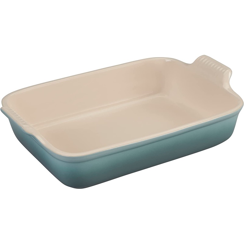 Le Creuset 4 Qt. (12" x 9") Heritage Rectangular Dish - Sea Salt