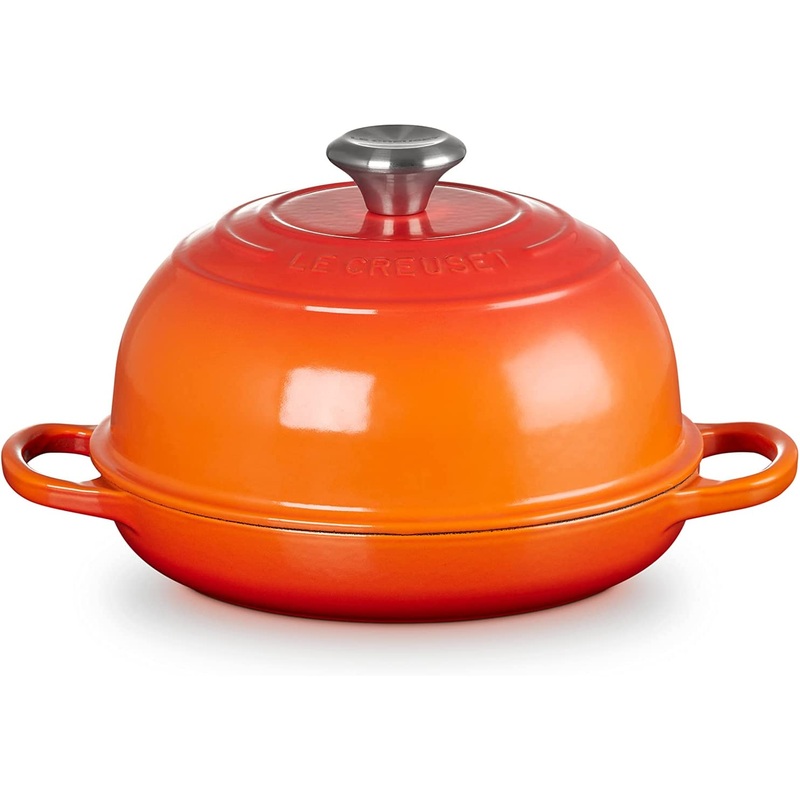 Le Creuset 9 1/2"/1 3/4 Qt. Signature Enameled Cast Iron Bread Oven - Flame