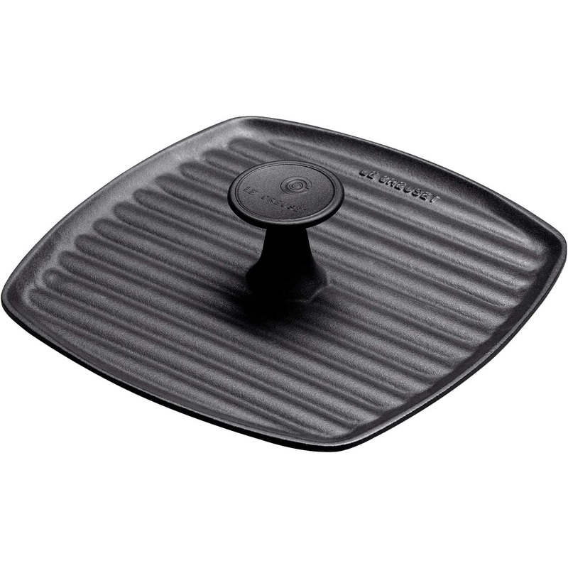 Le Creuset 9" Enameled Cast Iron Panini Press - Satin Black