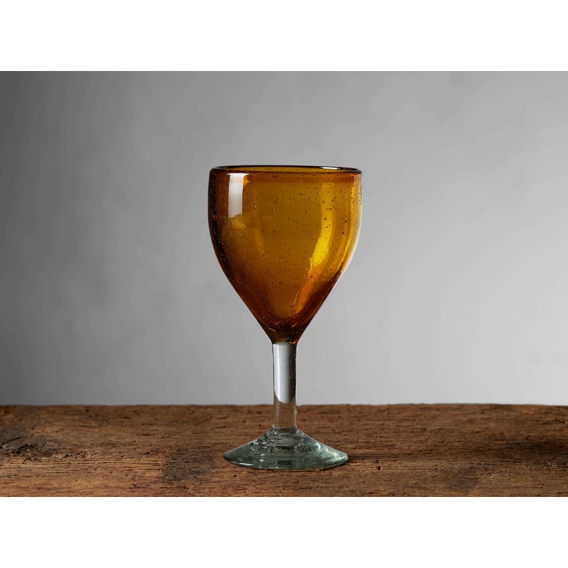 Pacific Wine Glasses in Amber (Set of 4)
