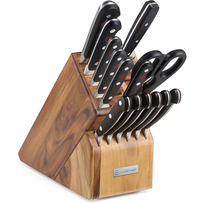 Wusthof Classic - 15 Pc. Knife Block Set, Acacia