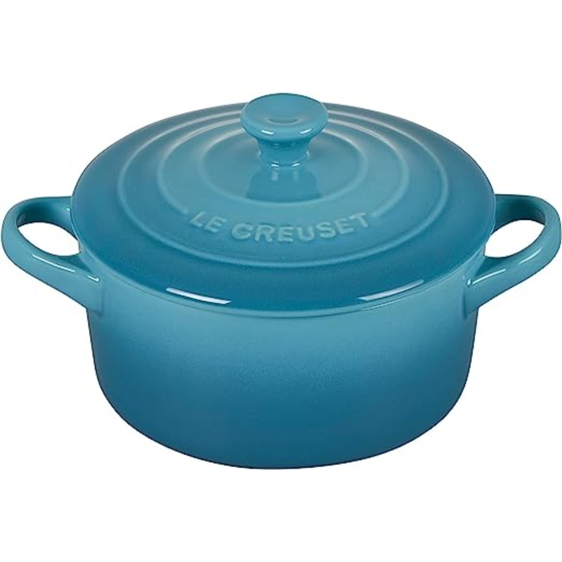 Le Creuset 14 oz. Stoneware Mini Round Cocotte  - Caribbean