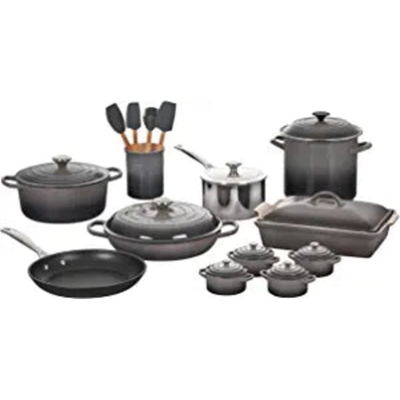 Le Creuset 20-Piece Mixed Material Cookware Set - Oyster