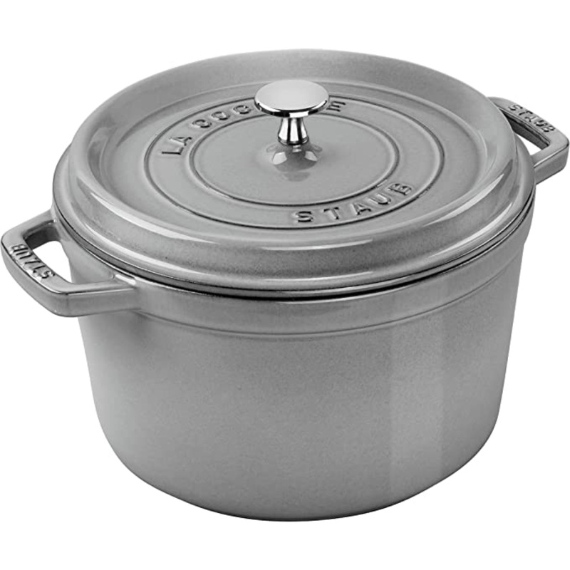 Staub Cast Iron Tall Cocotte 5 Qt. - Graphite