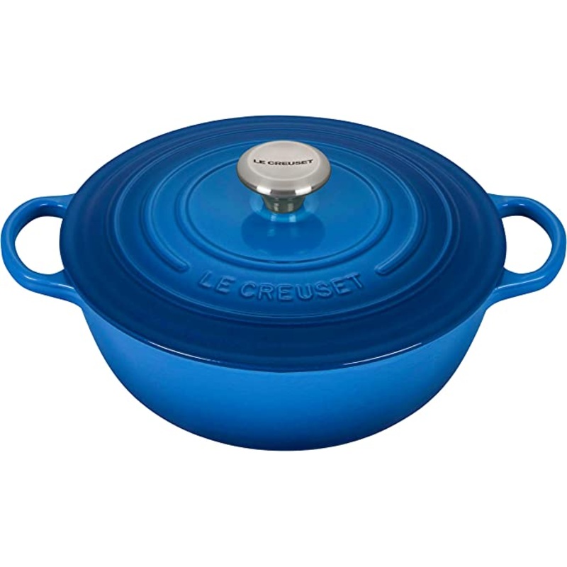 Le Creuset 7 1/2 Qt. Signature Enameled Cast Iron Chef's Oven w/Stainless Steel Knob - Marseille- Personalized Engraving Available
