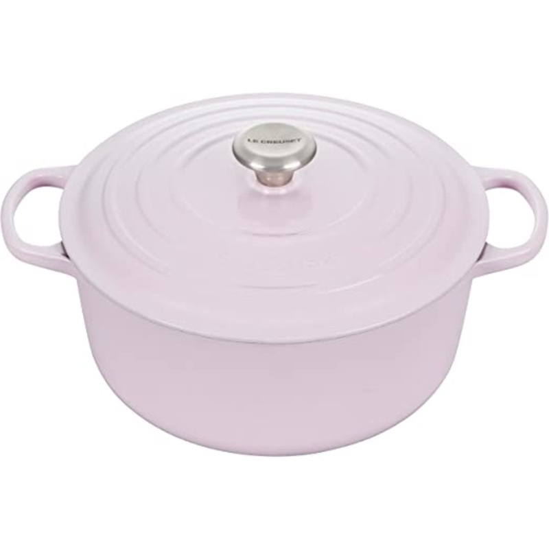 Le Creuset 7 1/4 Qt. Signature Round Dutch Oven w/Stainless Steel Knob - Shallot- Personalized Engraving Available