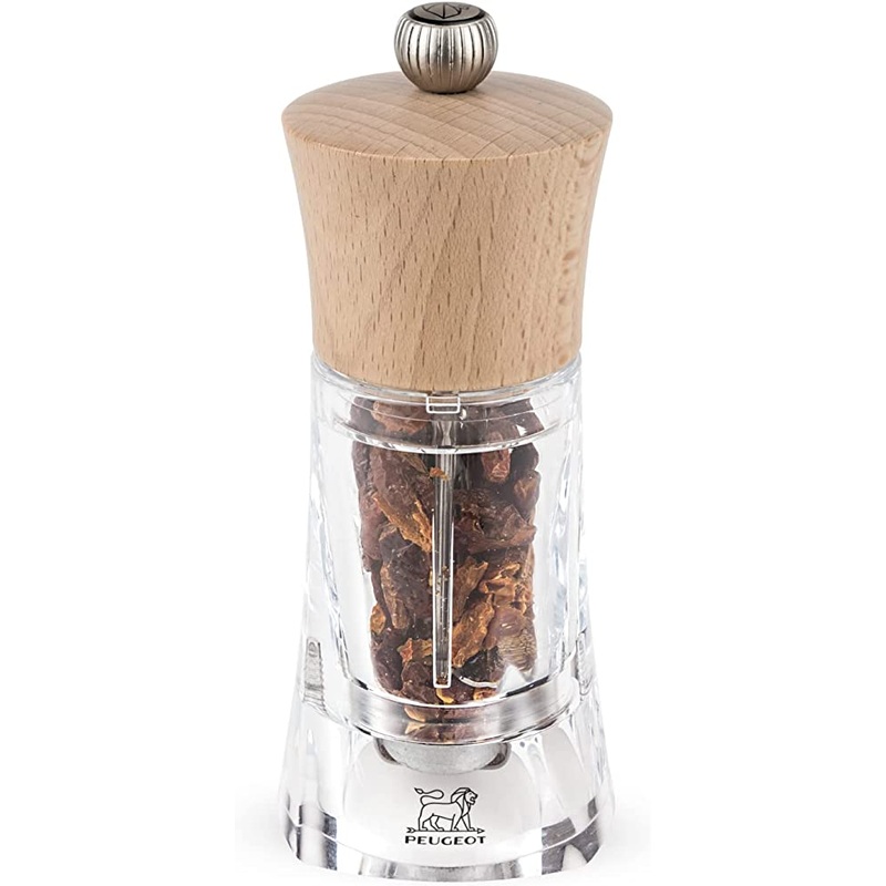 Peugeot Oleron Chili Pepper Mill Acrylic/Wood Natural - 14cm/5"