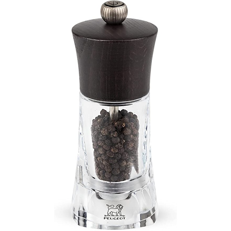 Peugeot Oleron Pepper Mill Acrylic/Wood Chocolate - 14cm/5"