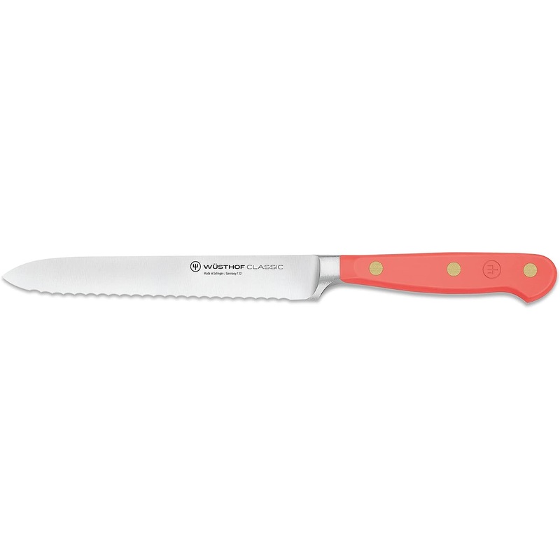 Wusthof Classic Coral Peach - 5" Serrated Utility Knife