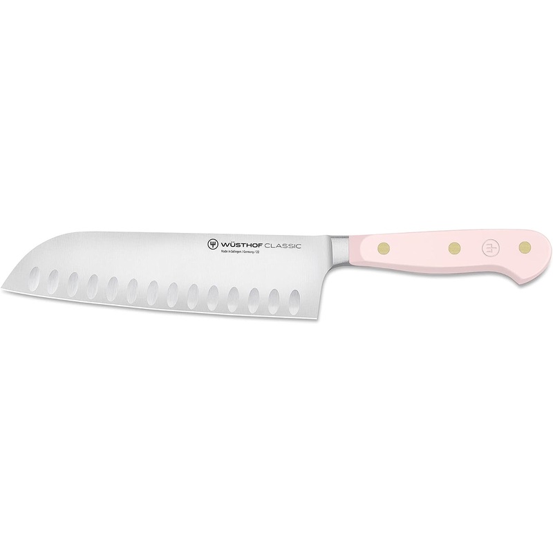 Wusthof Classic Pink Himalayan Salt - 7" Santoku Knife w/Hollow Edge