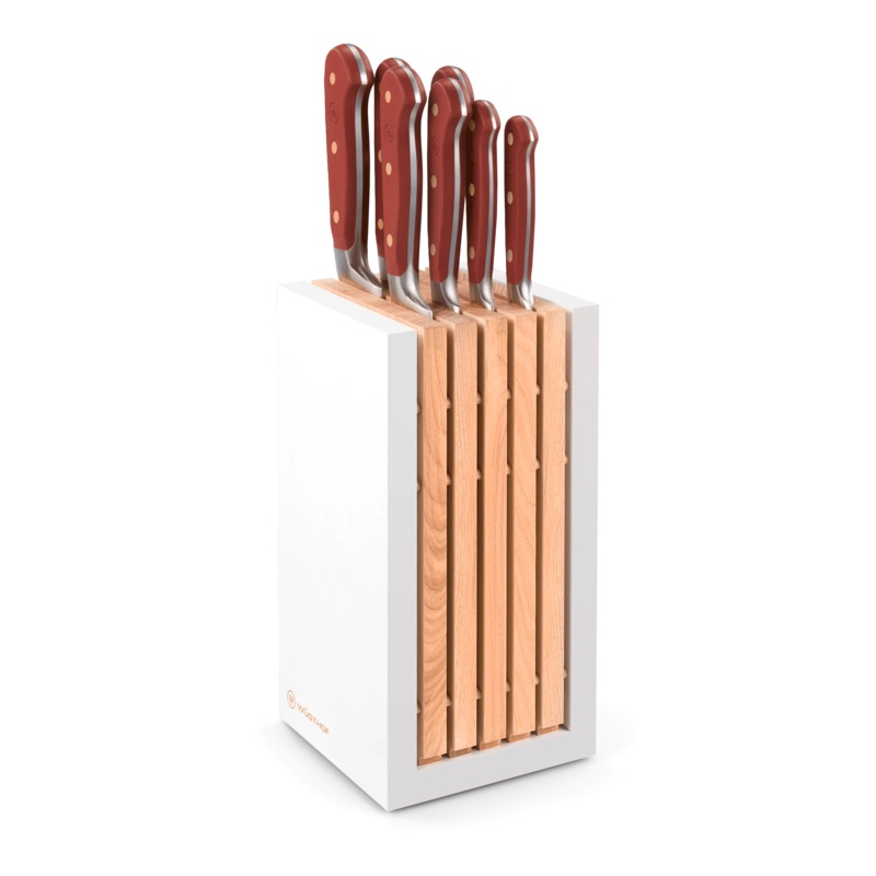 Wusthof Classic Tasty Sumac - 8 Pc. Knife Block Set, White- Personalized Engraving Available