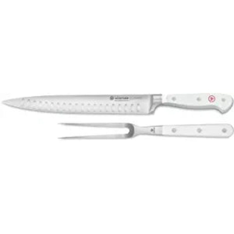 Wusthof Classic White - 2 Pc. Carving Set w/Hollow Edge