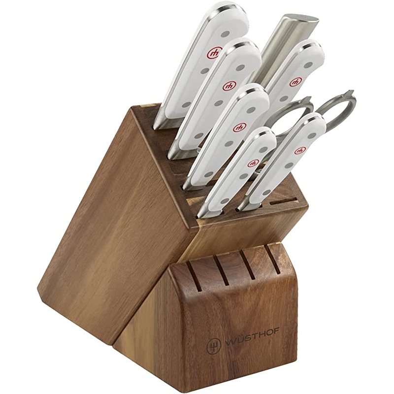 Wusthof Classic White - 9 Pc. Knife Block Set