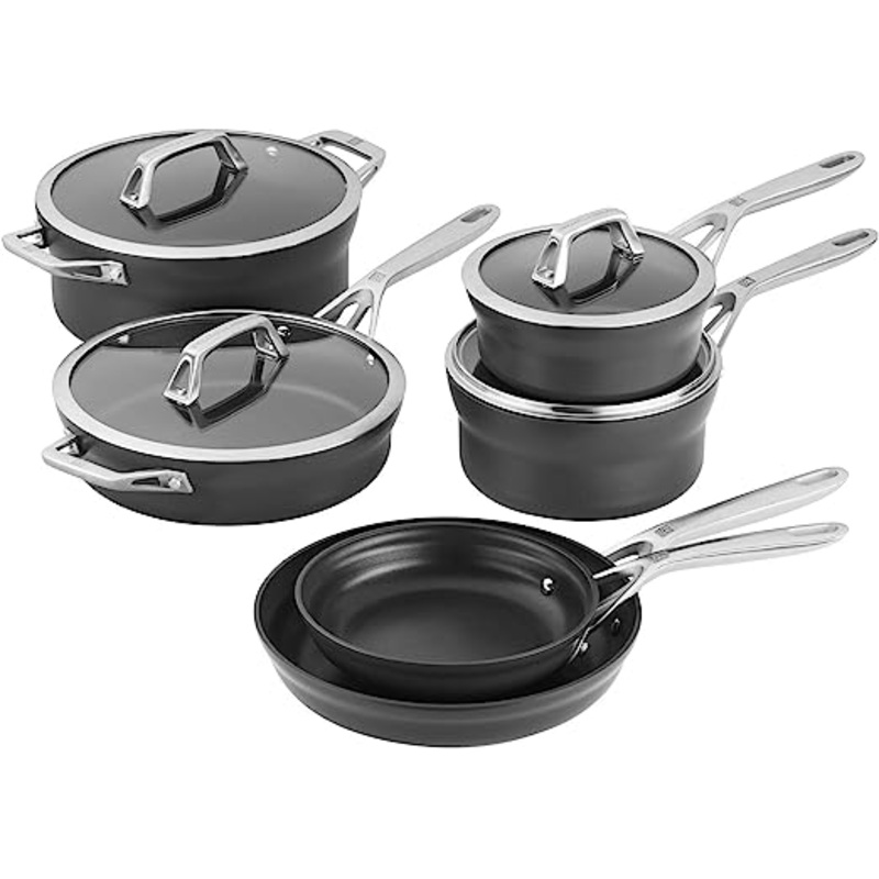 Henckels Motion - 10 Pc. Aluminum Hard Anodized Nonstick Cookware Set