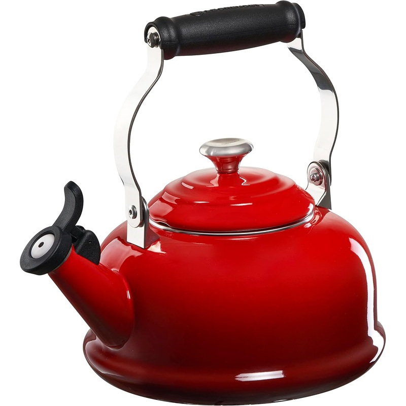 Le Creuset 1 7/10 Qt. Whistling Kettle w/Stainless Steel Knob - Cerise
