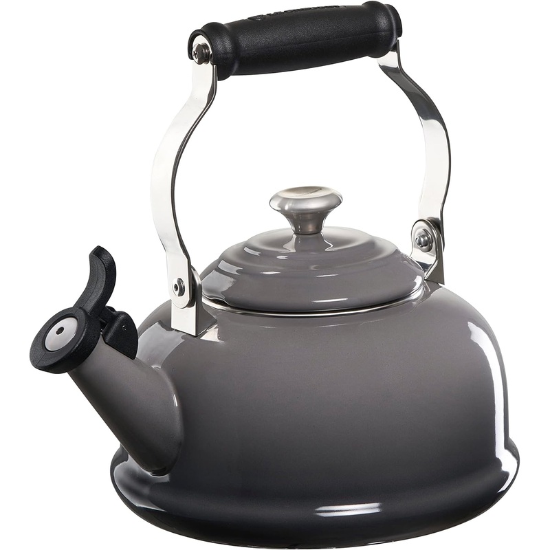 Le Creuset 1 7/10 Qt. Whistling Kettle w/Stainless Steel Knob - Oyster