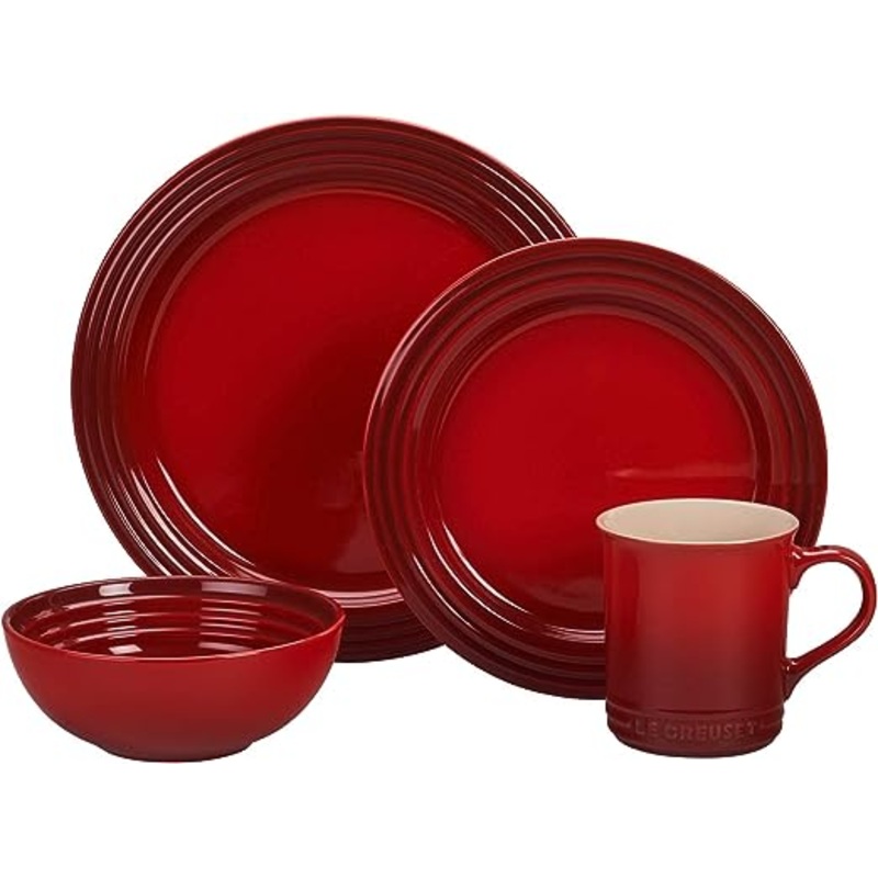 Le Creuset 16-Piece Dinnerware Set - Cerise