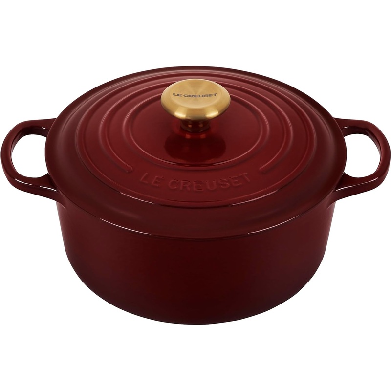 Le Creuset 3 1/2 Qt. Signature Round Dutch Oven w/Gold Knob - Rhone