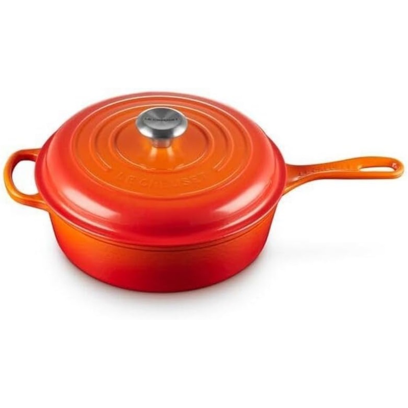 Le Creuset 3 3/4 Qt. Signature Enameled Cast Iron Cassadou w/Stainless Steel Knob - Flame
