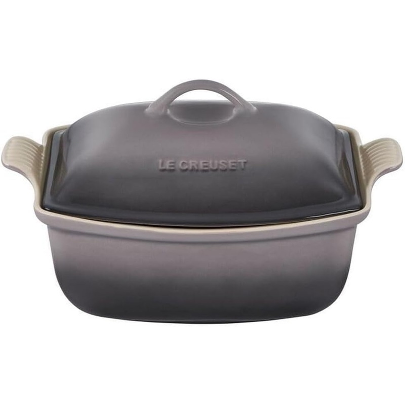 Le Creuset 4 1/2 Qt. Heritage Deep Covered Rectangular Baker - Oyster