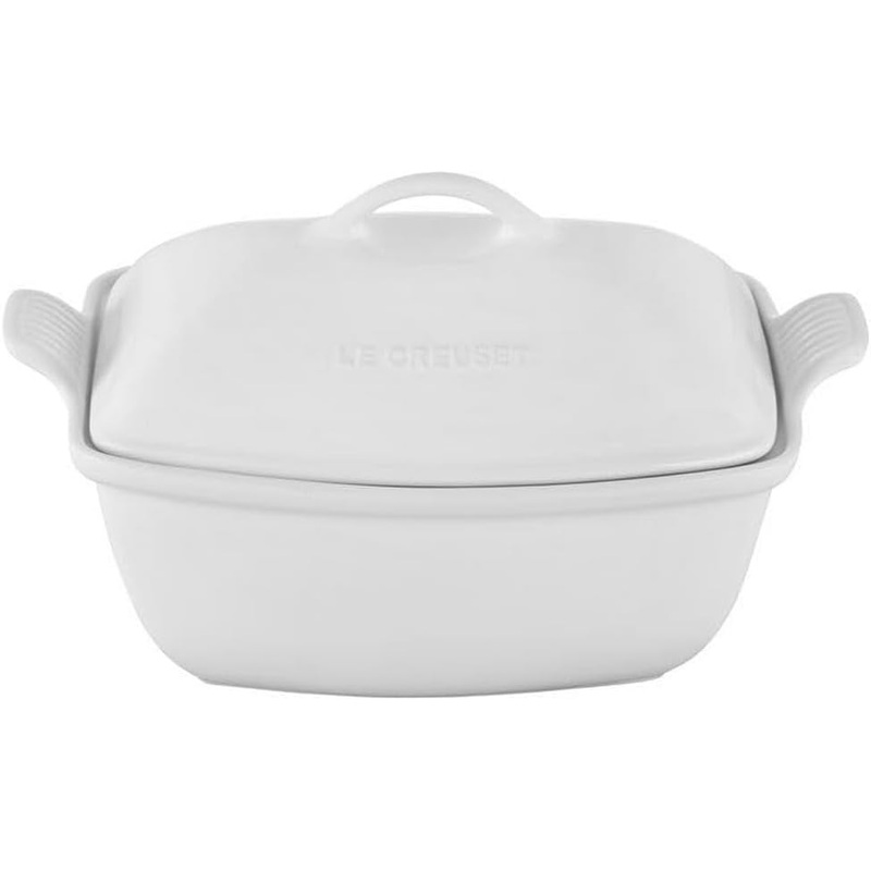 Le Creuset 4 1/2 Qt. Heritage Deep Covered Rectangular Baker - White