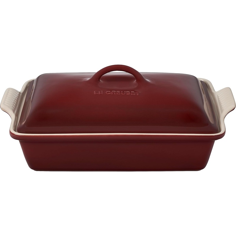 Le Creuset 4 Qt. (12" x 9") Heritage Covered Rectangular Casserole - Rhone