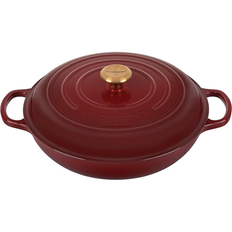 Le Creuset 5 Qt. Signature Braiser w/Gold Knob - Rhone