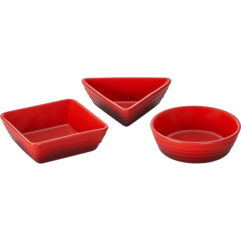 Le Creuset Set of 3 Tapas Dishes - Cerise