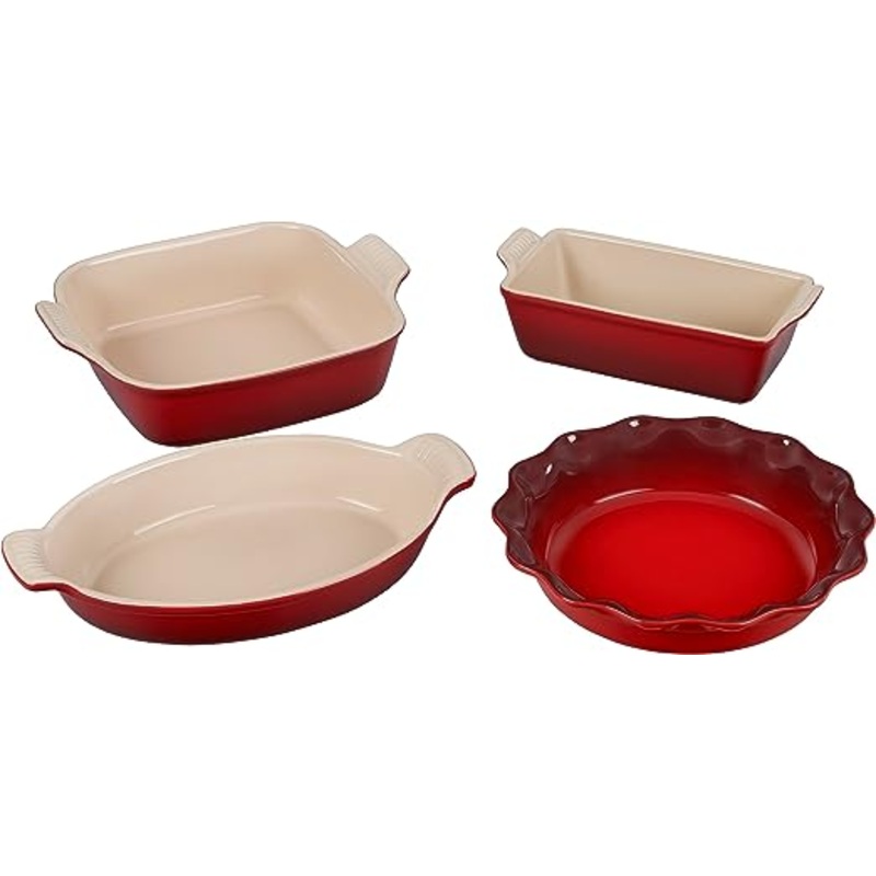 Le Creuset Set of 4 Heritage Bakeware Set - Cerise