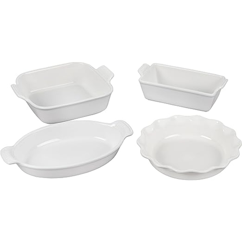 Le Creuset Set of 4 Heritage Bakeware Set - White