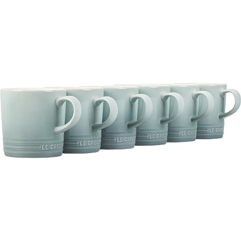 Le Creuset Set of 6 - 12 oz. London Mugs - Sea Salt