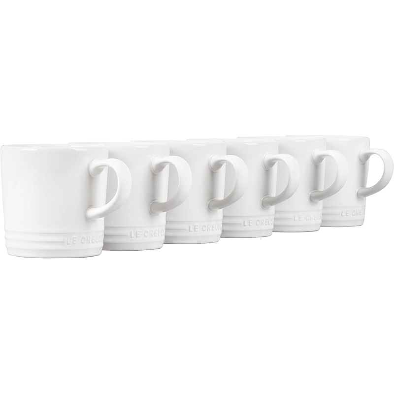 Le Creuset Set of 6 - 12 oz. London Mugs - White