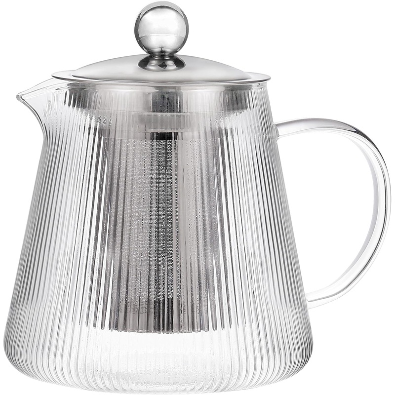 Cristel Darjeeling - 41 oz. Glass Teapot w/Stainless Steel Lid and Infuser