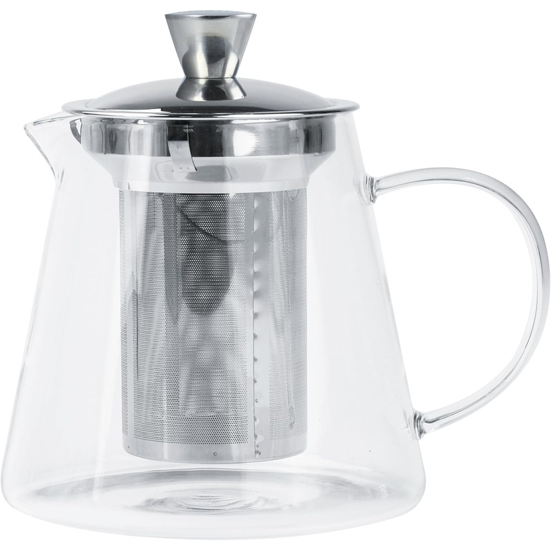 Cristel Oolong - 27 oz. Glass Teapot w/Stainless Steel Lid and Infuser