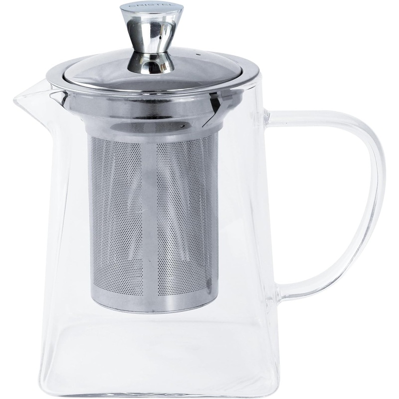 Cristel Roobos - 41 oz. Glass Teapot w/Stainless Steel Lid and Infuser