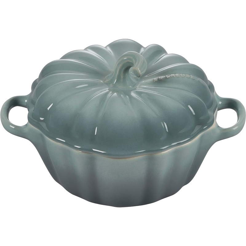 Le Creuset 12 oz. Stoneware Figural Pumpkin Petite Cocotte - Sea Salt